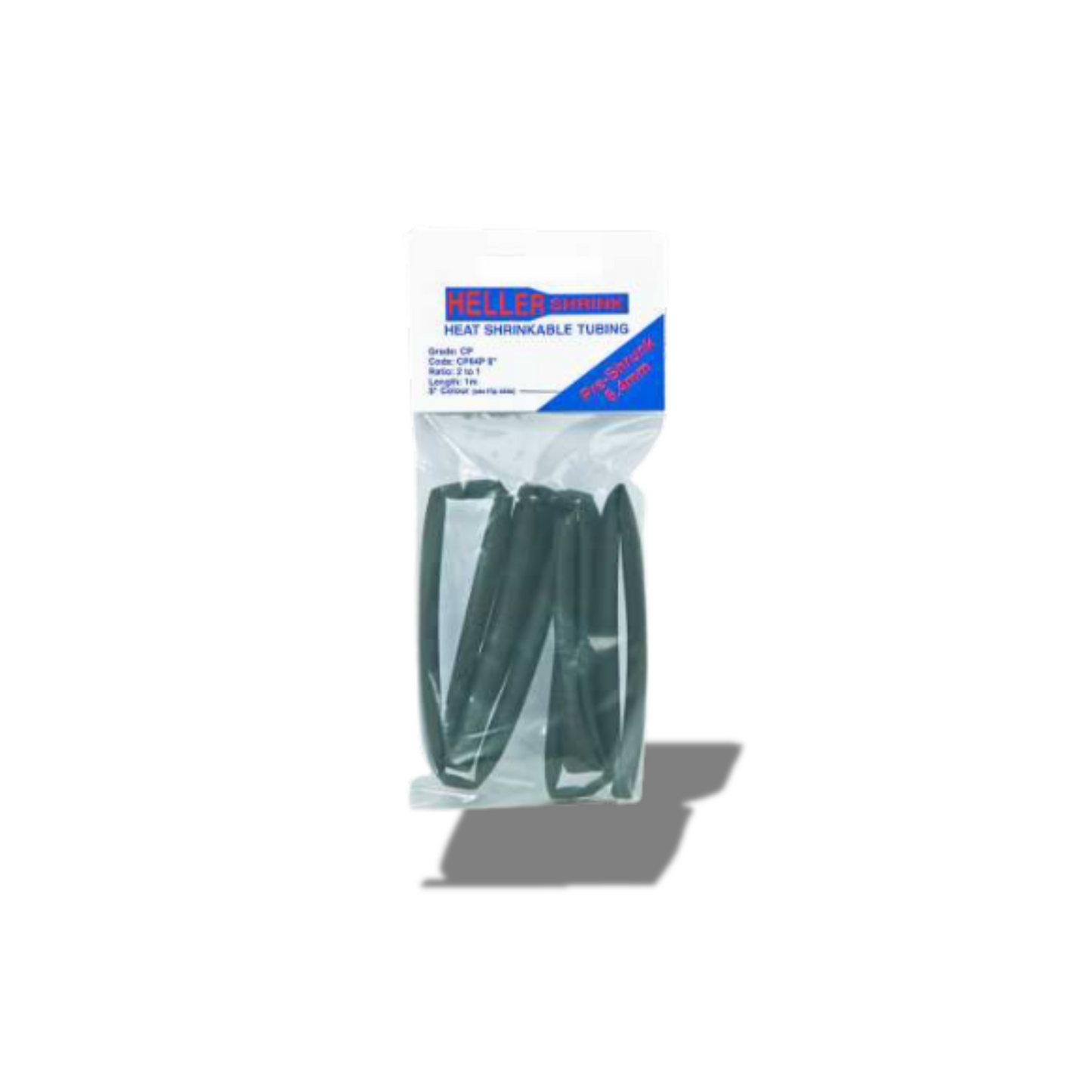 HEAT SHRINK BLACK 6.4MM