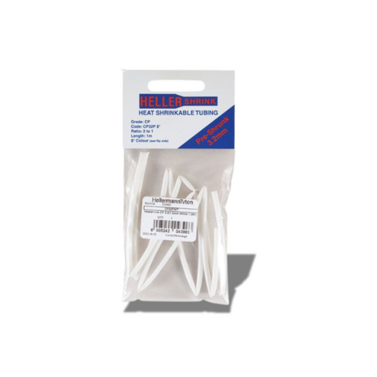 HEAT SHRINK WHITE     6.4MM
